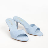 sandales femmes en suédine bleu ciel 