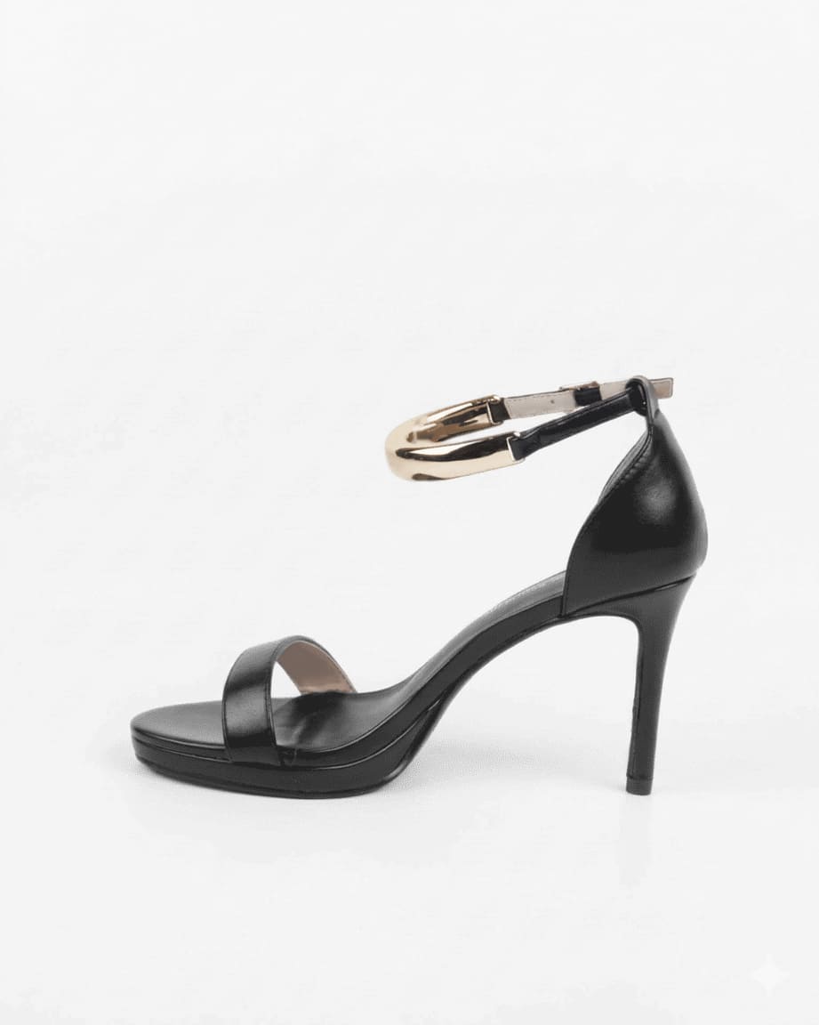 sandales femmes soirée à talon noir